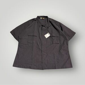 Tactical Force Button Short Sleeve Shirt Adult Black Size XXL Men’s NWT